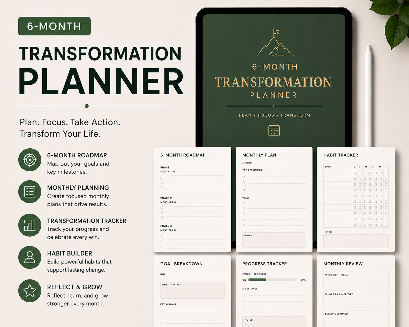 6 Month Transformation Planner